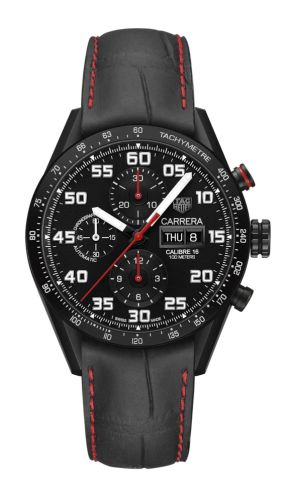 TAG Heuer Carrera Calibre 16 Day-Date 43 Titanium PVD / Black / Alligator